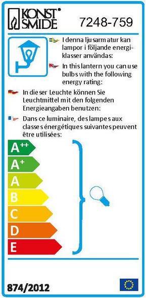 Energy Label Konstsmide Milano (E27, IP43)