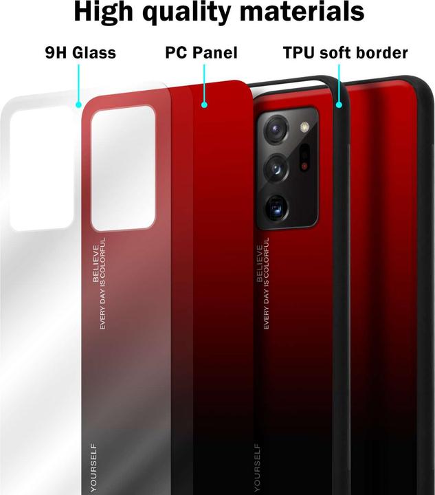 Immagine prodotto Cadorabo Custodia per Samsung Galaxy NOTE 20 ULTRA TPU 2 Farben Glas (Samsung Galaxy Note 20 Ultra)