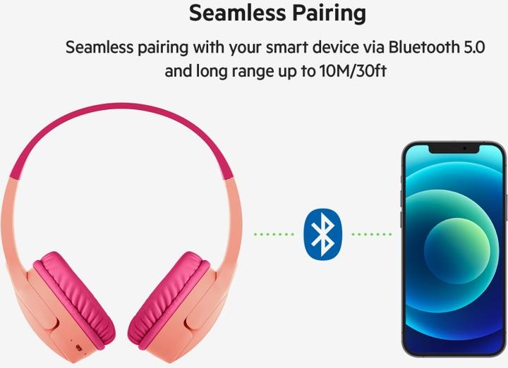 Immagine prodotto Belkin Soundform mini on-ear per bambini BT USB-C pi. AUD002btPKV3