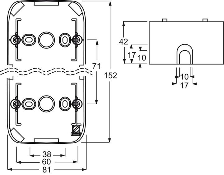 Actual product image Busch-Jaeger Housing surface-mounted base plate 2-fold 1702-212 Duro 2000 SI white 1702-212 (1799-0-0337)