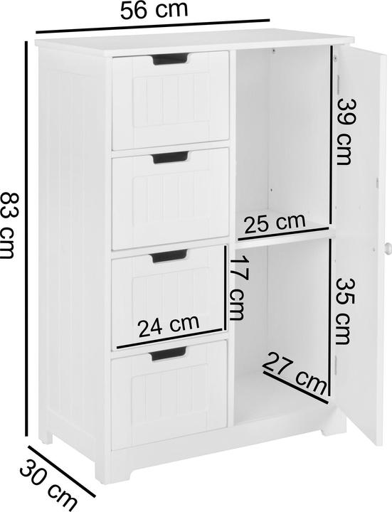 Produktbild Wohnling Luis (56 x 30 x 83 cm)