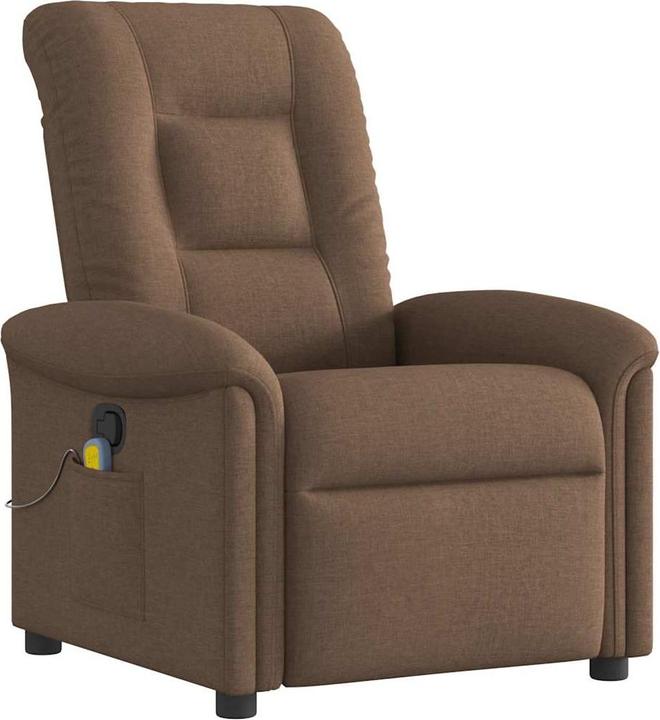VidaXL Massagesessel Braun Stoff Massage TV-Sessel Sessel mit Massagefunktion