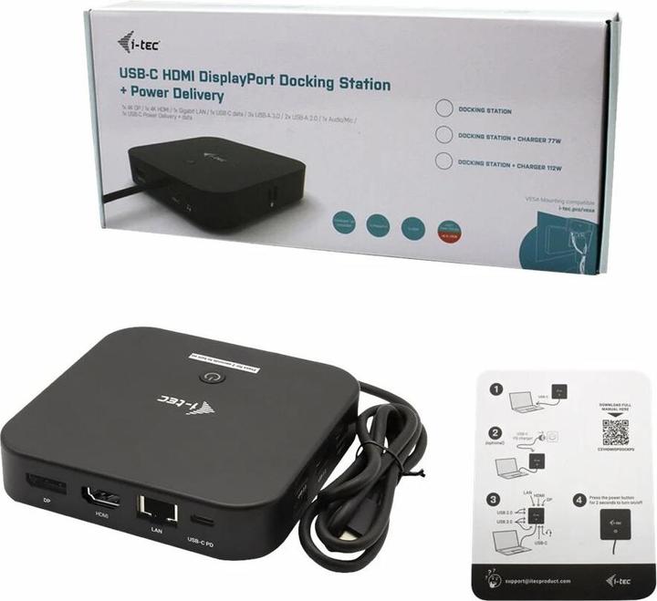 Immagine prodotto i-tec Docking station USB-C HDMI DP (USB-C, 3 Porti)