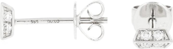 Produktbild Xen Ohrstecker Prisma mit 8 Diamanten 0,06 ct. 585 Weissgold (585 Weißgold)