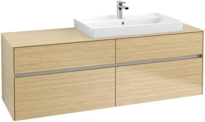 Produktbild Villeroy & Boch V&B Waschtischunterschrank COLLARO 1600x548x500mm m LED-B. White Matt (160 x 50 x 55 cm)