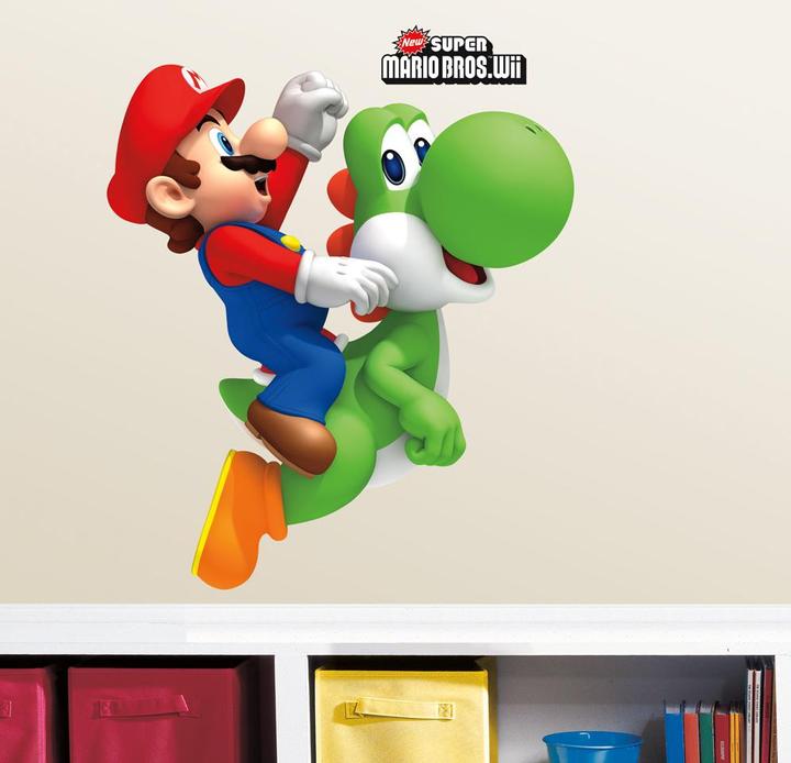 Produktbild Roommates Nintendo Super Mario Bros. mit Yoshi und Mario Wandstickern (48 x 13 cm)