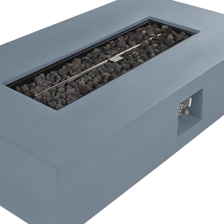Produktbild Beliani Feuerstelle grau Leichtbeton rechteckig PAVO II (143 cm)