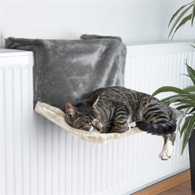 Image du produit Trixie Lit radiateur, peluche, 45 × 24 × 31 cm, gris/gris clair (Chat)