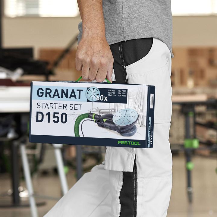 Actual product image Festool Grinding disc STF D150/48 GR set (P80, P320, P180, P60, P220, P120)