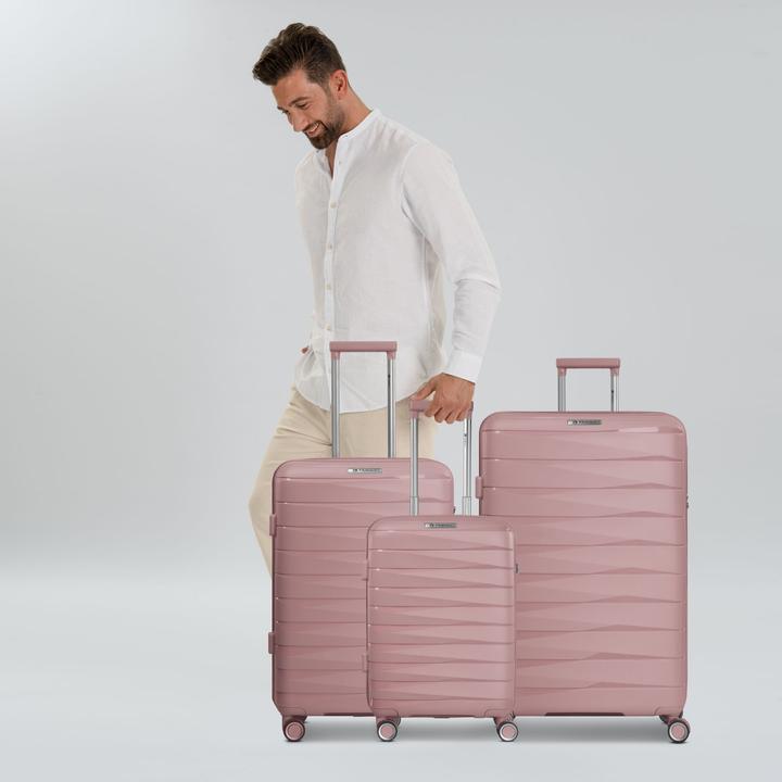 Immagine prodotto Franky Set di valigie London a 4 ruote 3 pezzi con piega ad espansione (187 l, XL (da 115l))