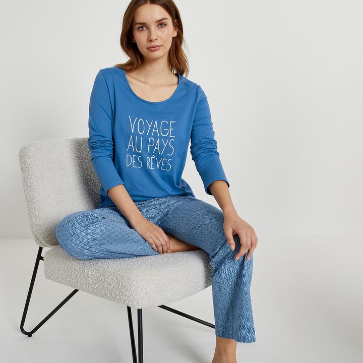Image du produit La Redoute Collections Pyjama manches longues en jersey de coton (44, 46)