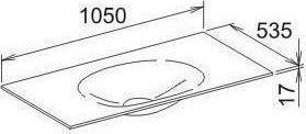Produktbild Keuco Varicor-WT EDITION 11 PLANNING m 1L-Boh 2450x17x535mm arktis sdm (700 mm, 2450 mm)