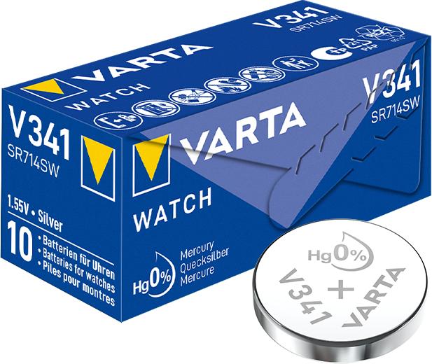 Image du produit Varta Pile bouton V341, 1.55V, 10pcs (1 pcs, SR714SW, 15 mAh)