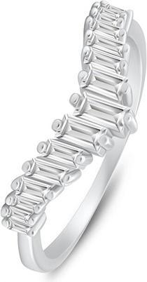 Immagine prodotto Brilio Silver - Beautiful silver ring with clear zircons RI140W - Circuit: 54 mm (54)