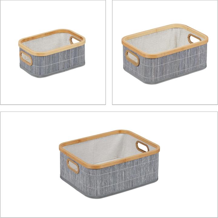 Immagine prodotto Relaxdays 3x cestino di stoccaggio (3 x, 41 x 33,5 x 17 cm)