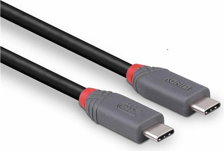 Immagine prodotto Lindy 0,8 m di cavo USB4 240W di tipo C, 40Gbit/s, spina Anthra Line di tipo C a spina C (0.80 m, USB 4.0)