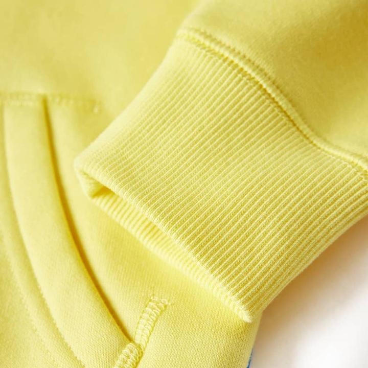 Immagine prodotto VidaXL Felpa con cappuccio per bambini con zip Giallo chiaro (116)