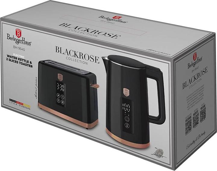 Produktbild BerlingerHaus Haus Wasserkocher & Toaster mit Digitalanzeige Black Rose Collection (1.70 l)