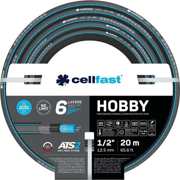 Produktbild Cellfast GARTENSCHLAUCH HOBBY ATS2 GRÖSSE: 1/2" LÄNGE: 20 m (20 m, 12.50 mm)