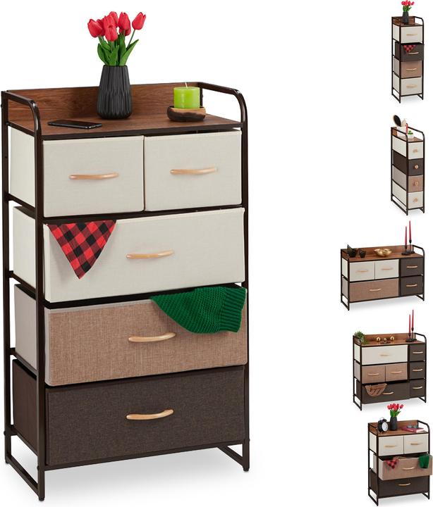 Image du produit Relaxdays Schubladenschrank (58 x 31,5 x 100 cm)