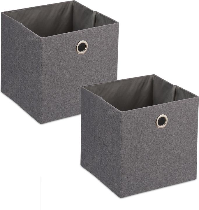Produktbild Relaxdays 2x Aufbewahrungsbox (30.5 x 30.5 x 30.5 cm, 27 l)