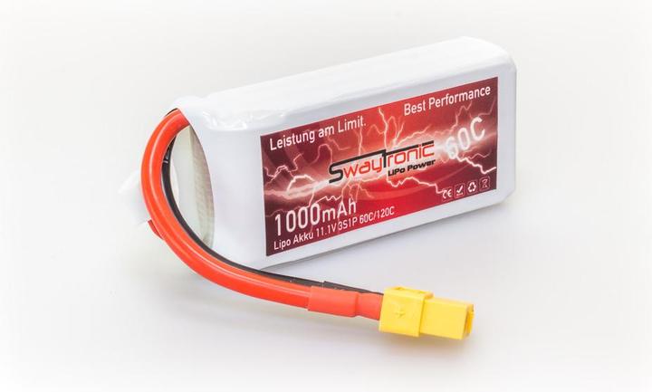 Actual product image Swaytronic 3S 11.1V 1000mAh 60C/120C XT60 (11.10 V, 1000 mAh)