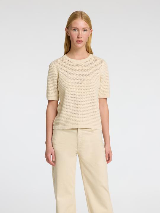 Actual product image Selected Femme Slfvinna Ss Structure Knit O-Neck Noos (S)