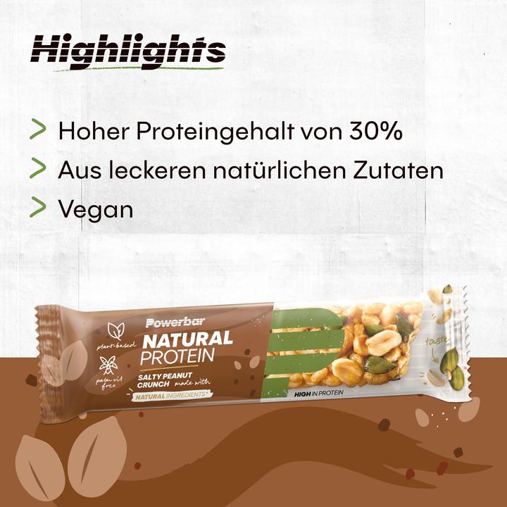 Actual product image Powerbar Natural Protein (Crunch, Salty peanut, 18 pcs., 720 g)