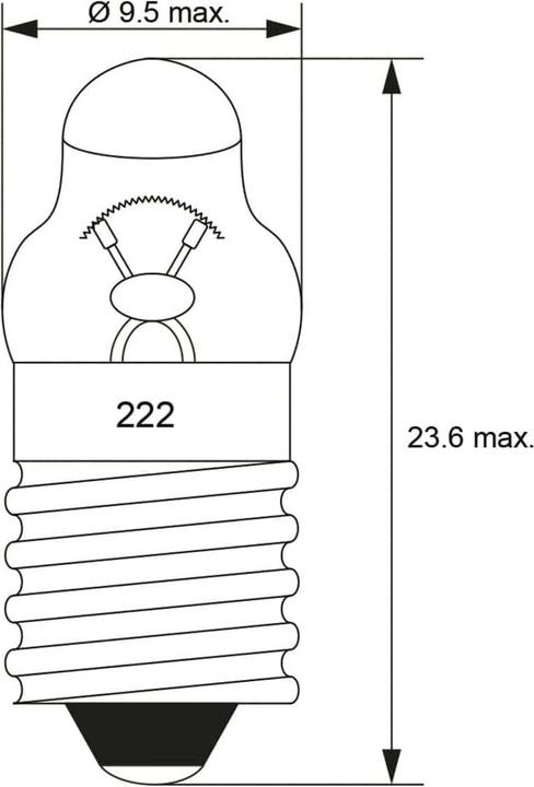 Produktbild Goobay Taschenlampenbirne Spitzlinse, 9331, TL-3, E10, 2.2 V, 0.5 W