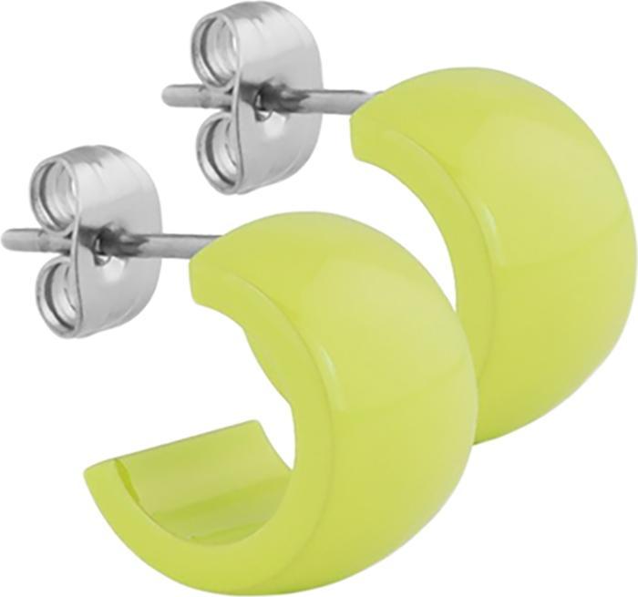 Produktbild Star Piercing Ohrstecker gelb rund abgerundet 9x14 (ohne Messing, Chirurgenstahl 316L)