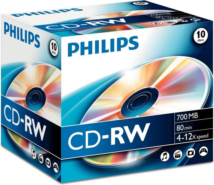 Philips 1x10 CD-RW 80Min 700MB 4-12x JC (10 x)