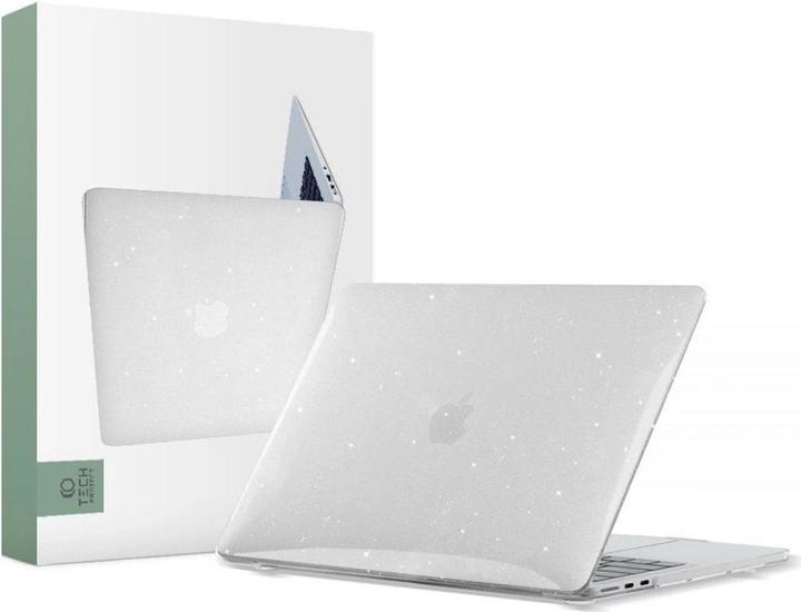 Tech-Protect SmartShell Hülle für MacBook Air 13" M2 / M3 / 2022-2024 - transparent und glitzer (13", Apple)
