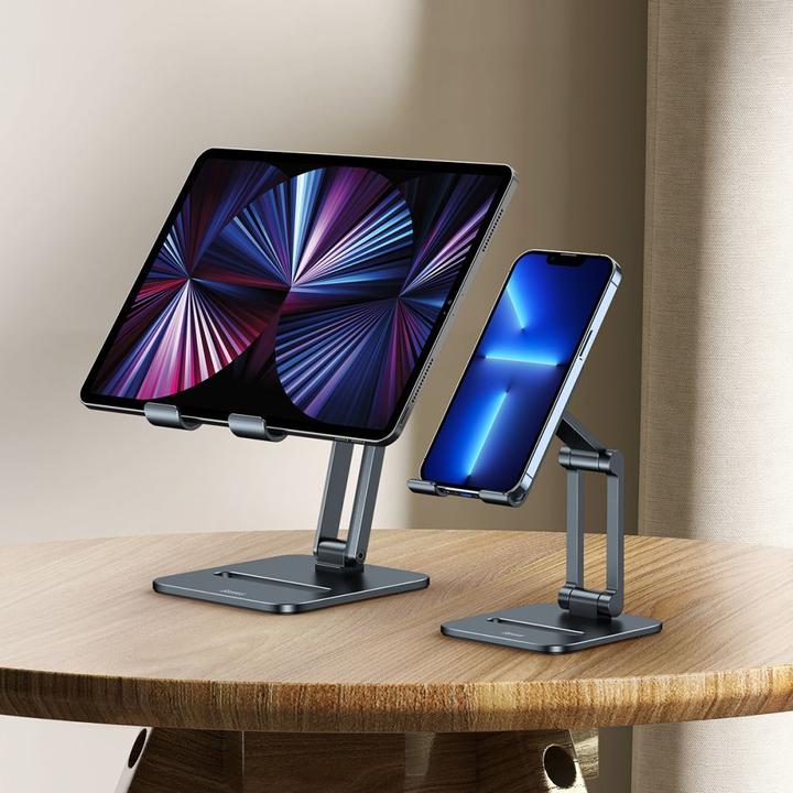 Actual product image Baseus Desktop Biaxial Foldable Metal Stand (for Tablets) Grey