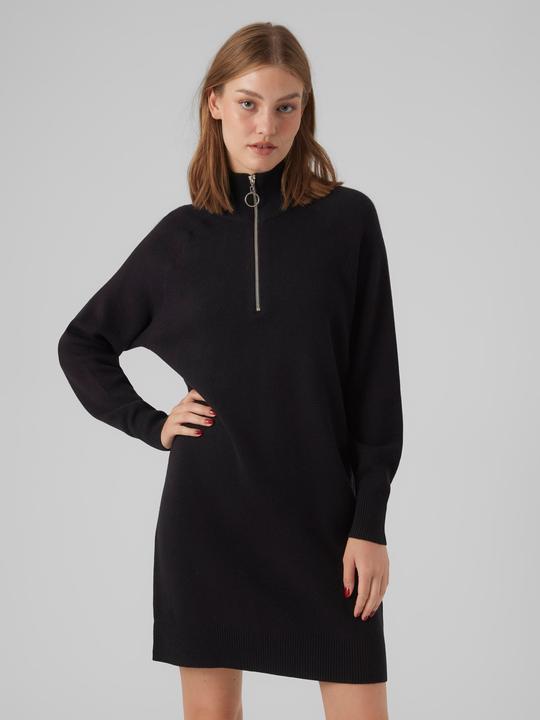 Produktbild Vero Moda VMGOLDNEEDLE LS HIGHNCK ZIPPER DRESS REP Strickkleid (XS)