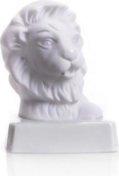 2714 BW - Porcelain figure zodiac sign lion 10 cm, bisquit white (10 cm)
