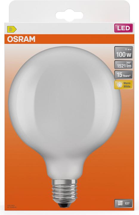 Actual product image Osram Star Classic Globe (E27, 11 W, 1521 lm, 1 x, D)