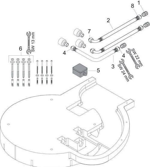 Actual product image hansgrohe HG basic body RAINDANCE RAINMAKER for overhead shower 600 3jet