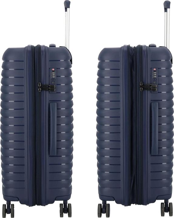 Image du produit D&N Travel Line 4500 Ensemble de valises à 4 roulettes 3 pièces avec soufflet extensible (205 l, XL (à partir de 115l))
