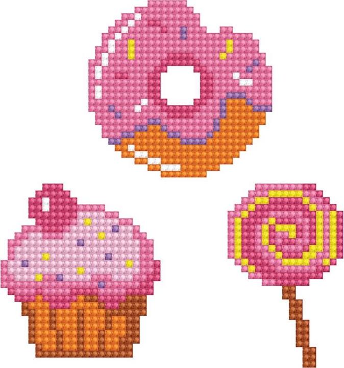 Actual product image Magni Diamond Dotz DTZ12-015 Diamond Dotzies Sticker Set Sweets, 3 glittery stickers to decorate yourself