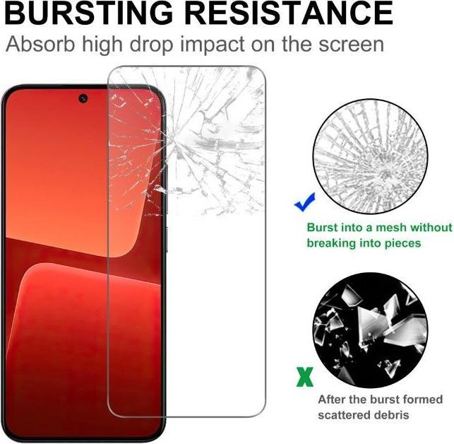 Actual product image MU Budget Protective glass screen protector (1 Piece, Xiaomi 13T, Xiaomi 13T Pro)
