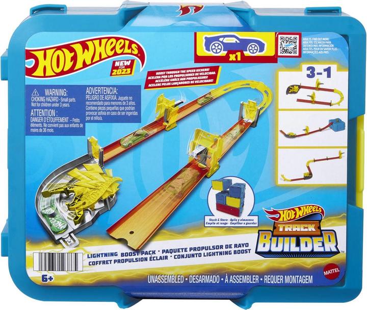 Actual product image Hot Wheels Track Builder Lightning Boost Pack