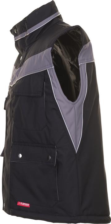 Actual product image Planam unisex winter waistcoat PLALINE black, zinc size 4XL (4XL)