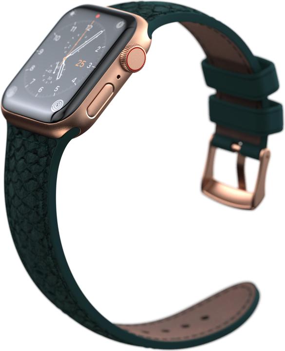 Actual product image Njord Jord Watch Strap For (40 mm, 41 mm, Stainless steel fastener, Salmon leather, Vegan Leather, Apple Watch)