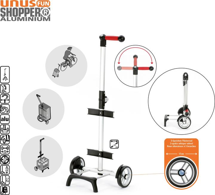 Actual product image Andersen Unus Shopper Fun Vigo shopping trolley 59 cm