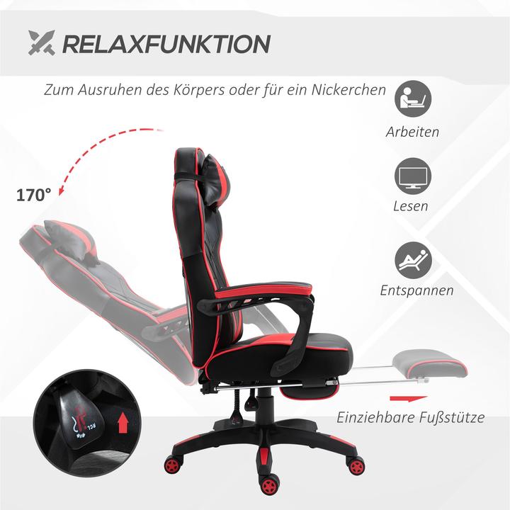 Produktbild Vinsetto Gamingstuhl mit Liegefunktion
