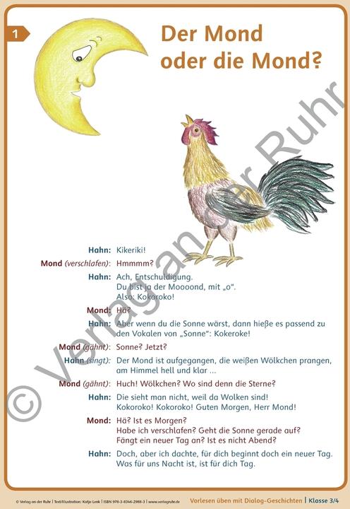 Image du produit Vorlesen üben mit Dialog-Geschichten Klasse 3/4. Textkarten (Allemand, Katja Lenk, 2015)
