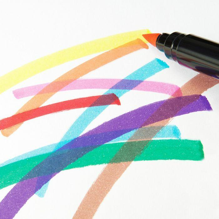 Immagine prodotto Set di marchi Milano 24 pezzi colorati a pennello (Colorato, 4 mm, 24 x)