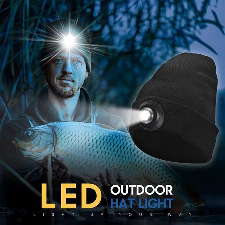 Produktbild Boruit Warme Wintermütze - wiederaufladbares USB-Scheinwerferlicht - 500LM