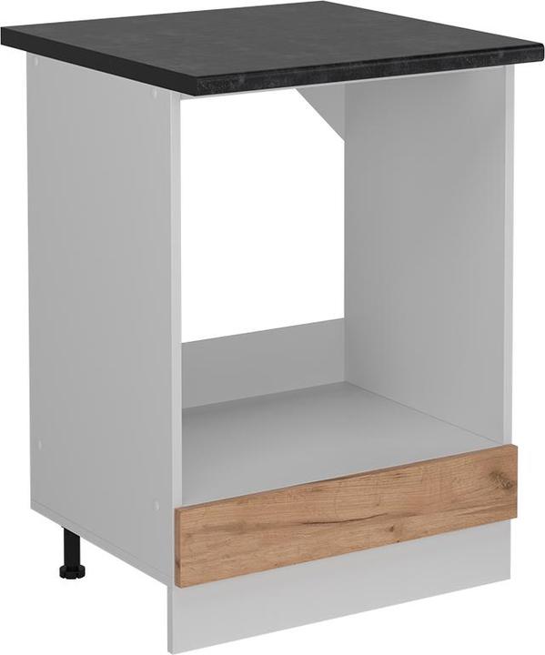 Actual product image Vicco Oven housing cabinet R-Line, Gold power oak/White, 60 cm WT Anthracite
