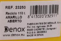 Valeurs nutritives et ingrédients Denox 110l poubelle de recyclage ouverte jaune d (110 l)